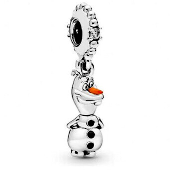 Disney Jewelry - New Disney Olaf 925-White Gold Charm Bead